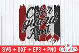 Color Guard Aunt Brush Strokes | SVG Cut File