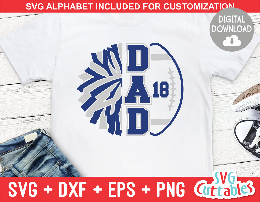 Football and Cheer Dad | SVG Cut File