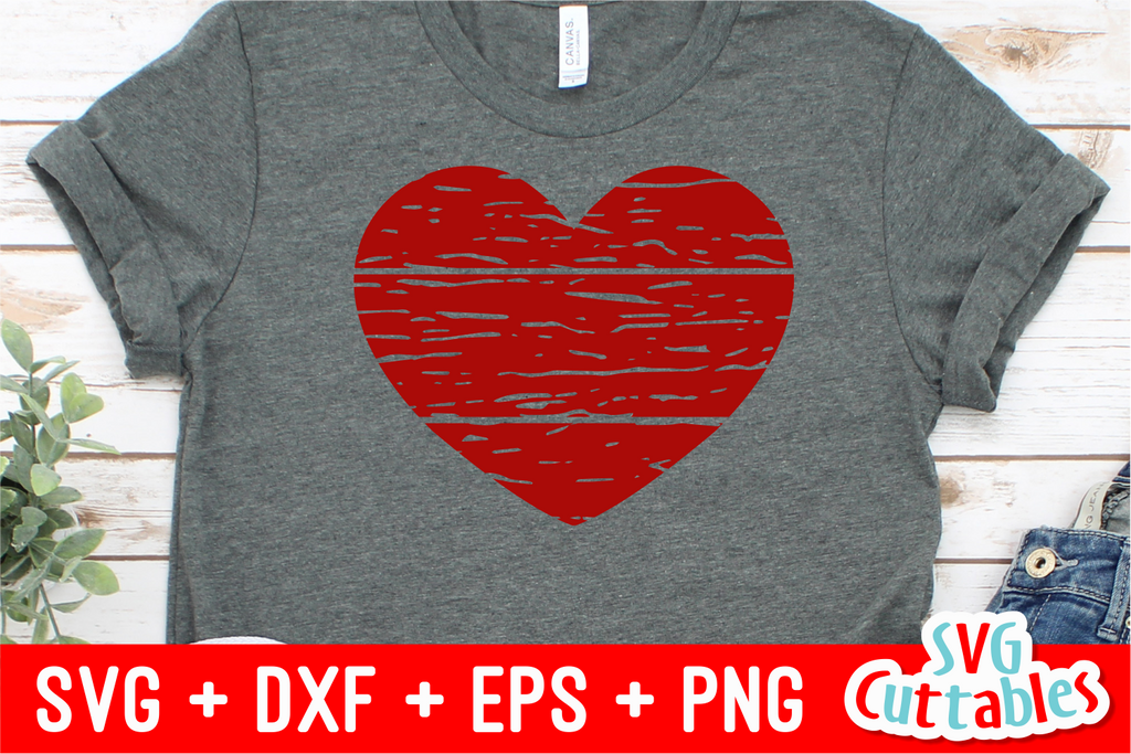 Distressed Heart | Valentine's Day Cut File | svgcuttablefiles