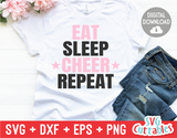 Eat Sleep Cheer Repeat | Cheer svg Cut File