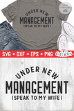 Under New Management | Men's | SVG Cut File