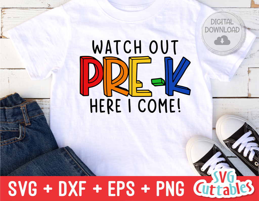 Watch Out Pre-K | Back to School | SVG Cut File