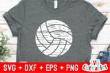 Distressed Volleyball Cut File