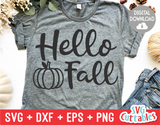 Hello Fall  | Autumn | Fall Cut File