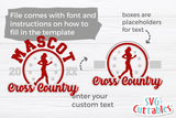 Cross Country Template 009 | SVG Cut File