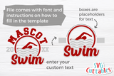 Swim Template 009 | SVG Cut File