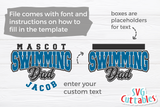 Swim Template 0015 | SVG Cut File
