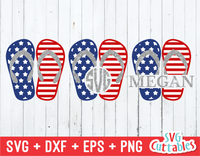 Fourth of July Flip Flops | SVG Cut File