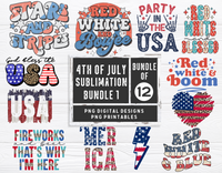 4th of July PNG Sublimation Bundle