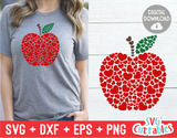 Apple with Hearts | Valentine's Day svg Cut File