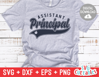 Assistant Principal Swoosh SVG Cut File