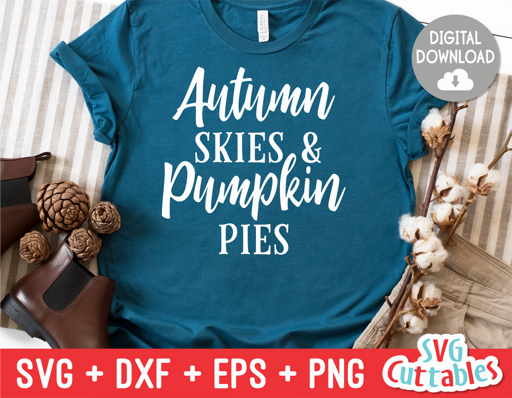 Autumn Skies and Pumpkin Pies | Fall Cut File