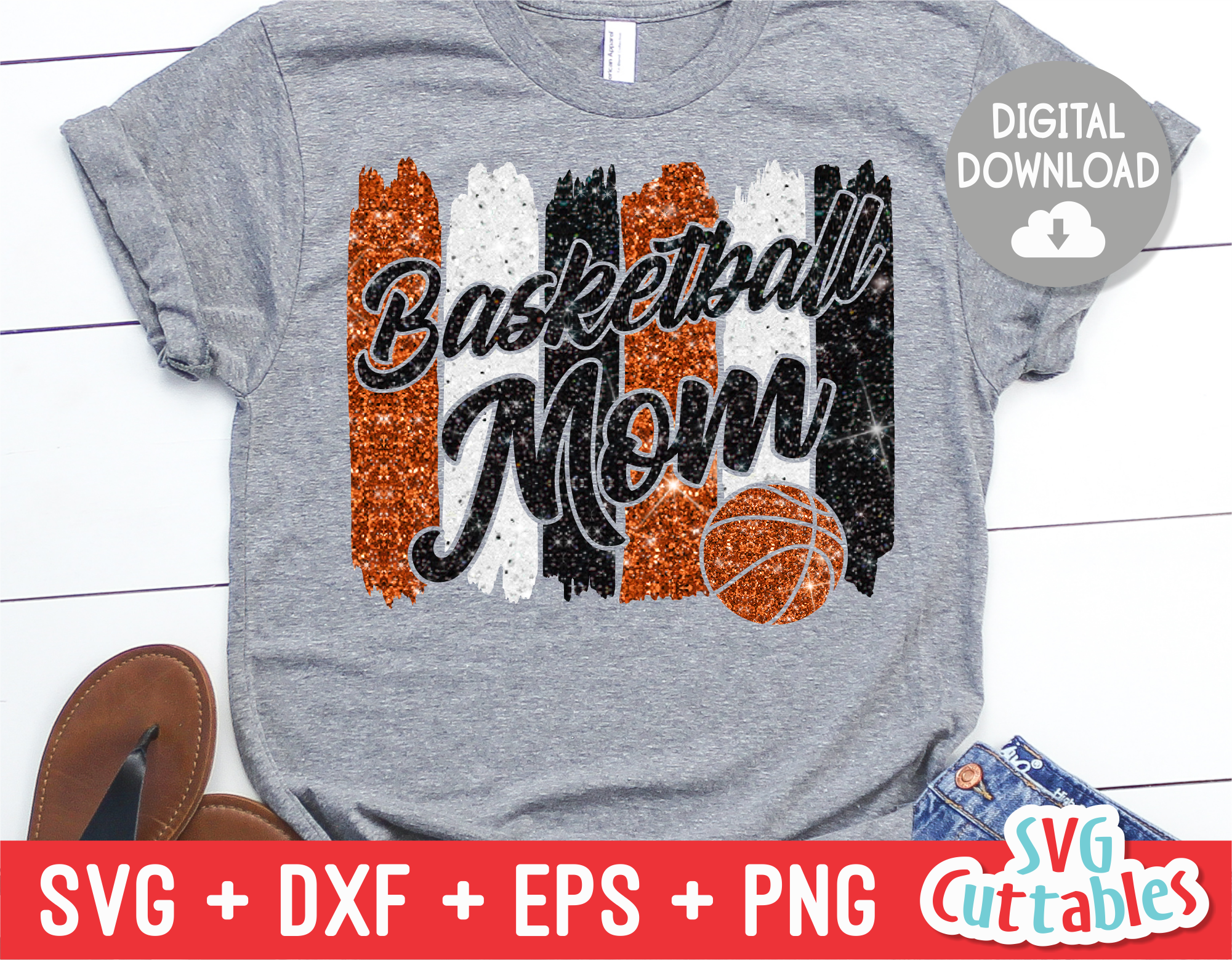 Basketball Mom & Bonus Team Mom SVG File - Crunchy Pickle SVG Cut