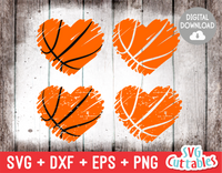 Basketball Heart Brush Strokes | SVG Cut File