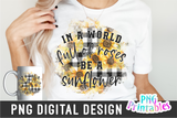 In A World Full Of Roses Be A Sunflower  | Sunflower Sublimation
