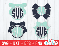 Bow Monogram Frame, Cheer Bow Monogram