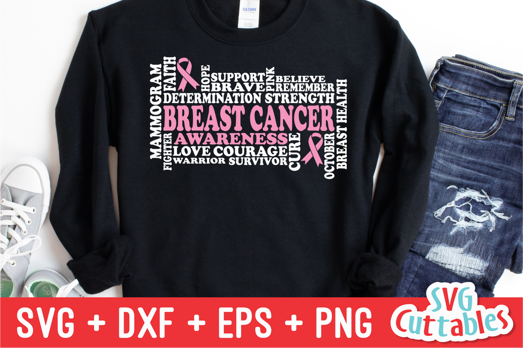 Breast Cancer Awareness SVG T-shirt Designs Bundle