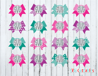 Cheer Bow Monogram Frames