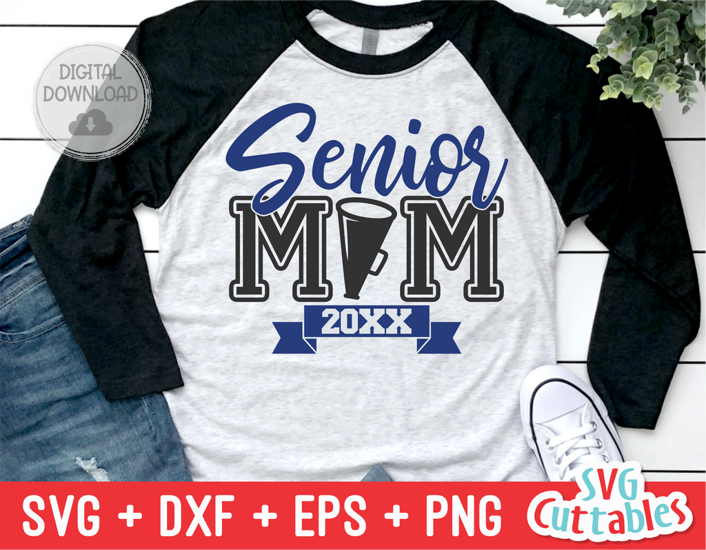 Cheer Senior Mom Megaphone | SVG Cut File