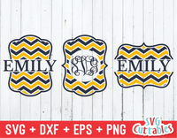Chevron  Monogram Frames