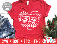 Christmas Sweater Heart | Christmas Cut File