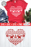 Christmas Sweater Heart | Christmas Cut File