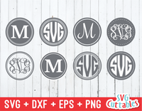 Circle Monogram Frames set of 8