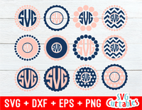 Circle Monogram Frame set of 12