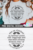 She Is Clothed In Buffalo Plaid  | Sublimation PNG