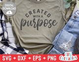 Created With A Purpose  |  SVG Cut File