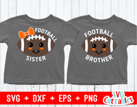 Football Sister | Football Brother | SVG Cut File