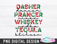 Dasher Dancer Prancer | Sublimation PNG
