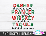 Dasher Dancer Prancer | Sublimation PNG