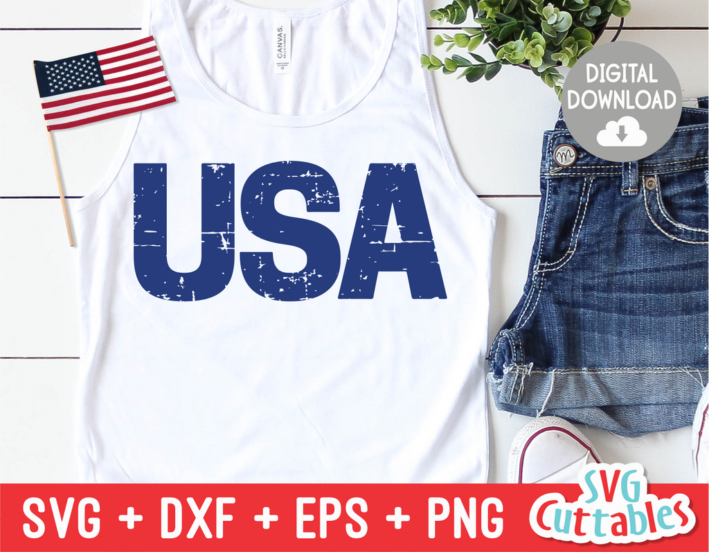 Distressed USA | Fourth of July | SVG Cut File