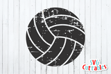 Distressed Volleyball, Grunge Volleyball, svg cut file