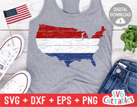 Distressed United States | Fourth of July | SVG Cut File