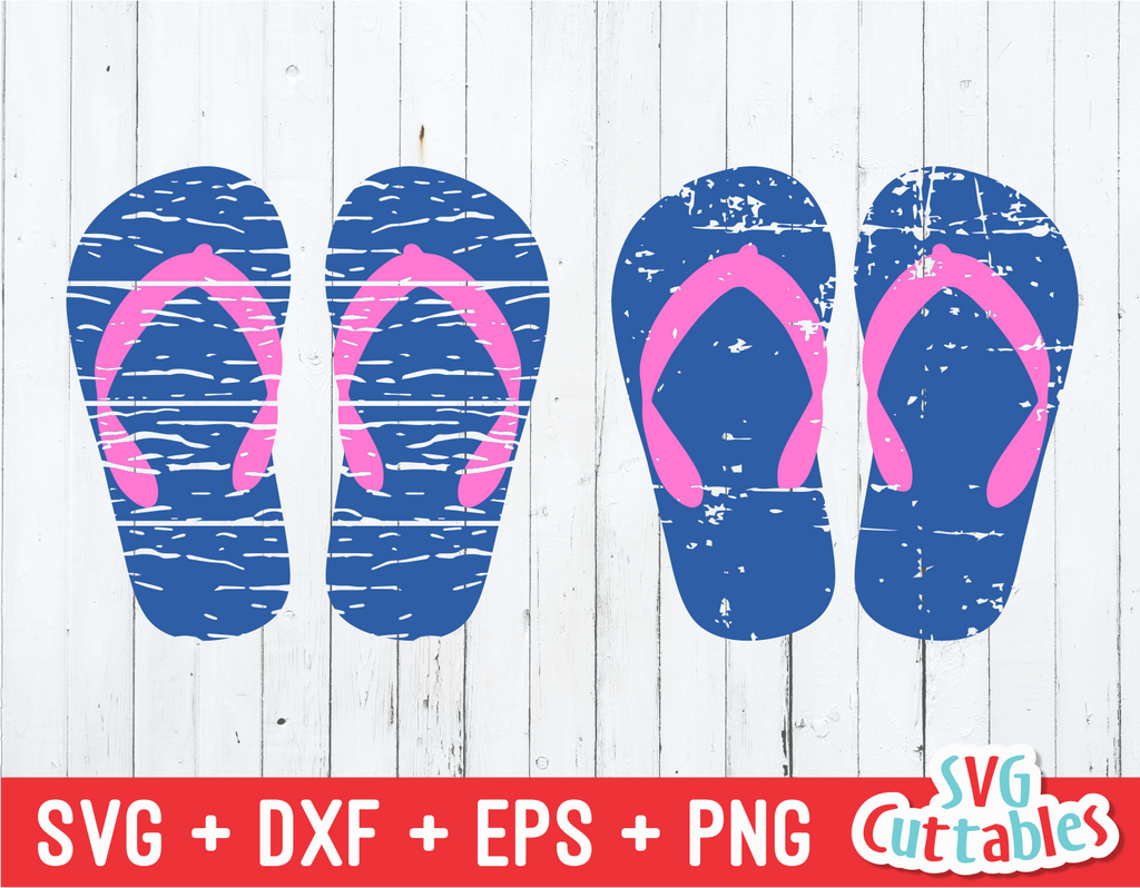 Distressed Flip Flop | Summer | SVG Cut File