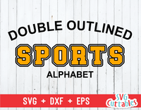 Double Outlined Sport Alphabet