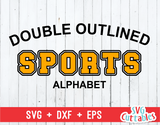 Double Outlined Sport Alphabet