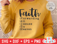 Faith Forwarding All Issues To Heaven | SVG Cut File