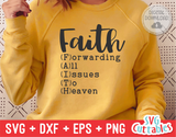 Faith Forwarding All Issues To Heaven | SVG Cut File