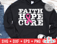 Faith Hope Cure | Breast Cancer Awareness | SVG Cut File