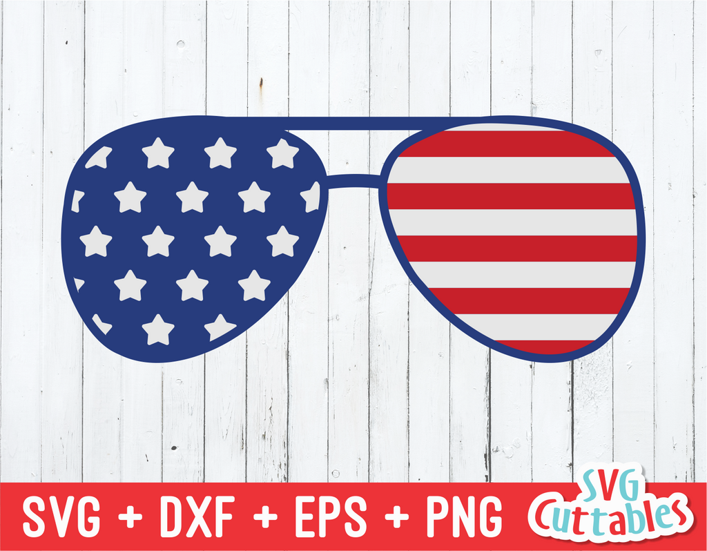 Flag Sunglasses  | Fourth of July | SVG Cut File