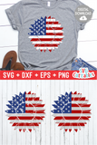 Flag Sunflower  | Fourth of July  SVG Cut File