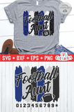 Football Aunt Paint Strokes | SVG Cut File