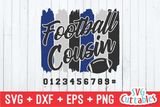 Football Cousin Brush Strokes | SVG Cut File