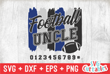 Football Uncle Brush Strokes | SVG Cut File