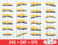 Football split two color layouts, set of 24