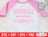 Football Sister  | Football Cut File