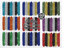 Glitter Brush Strokes Bundle | PNG Bundle